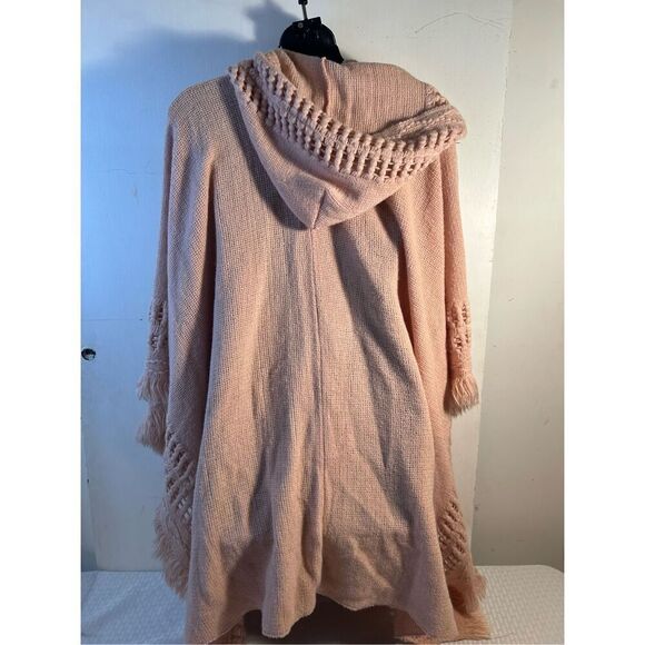 Jessica Simpson cape sweater hooded rose one size - Picture 3 of 6